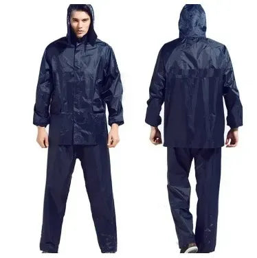 2 Piece Royal Bedding Waterproof Rain Suit with coat, trouser & cap for men and women
