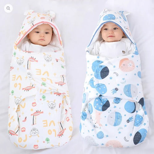 Soft and breathable newborn baby wrap blanket swaddle for 0-1 year babies in random color
