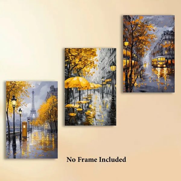 3Pcs Frameless Wooden Wall Frames - Stickable Home Decoration - Posters & Prints Gift Set
