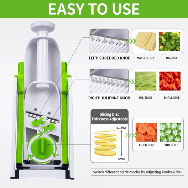 4 In 1 Vegetable Cutter Chopper Adjustable Multi-function