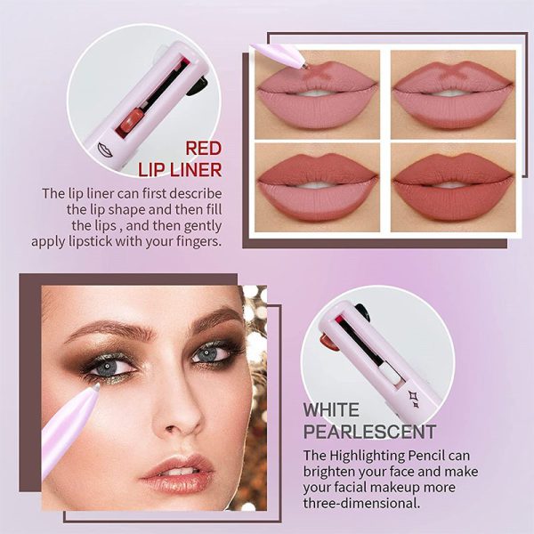 4-in-1 Waterproof Makeup Pen – Multi-Purpose Beauty Essential