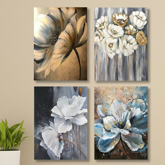 Set Of 4 Wall Art Wooden Canvas Frames