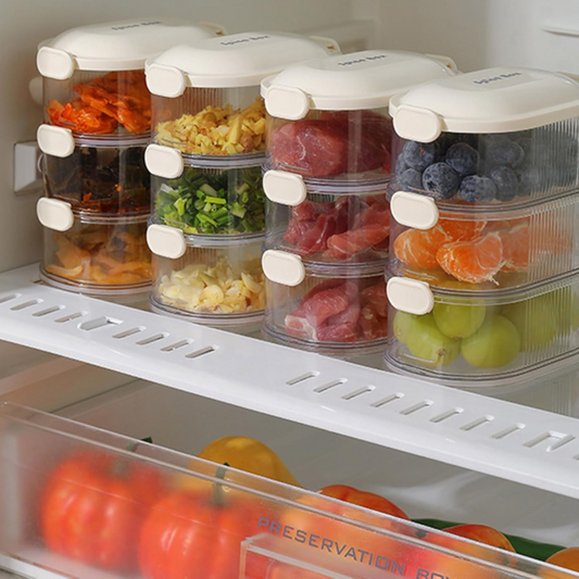 4 Layer Acrylic Spice Storage Box – Multi-Layer Seasoning Container for Kitchen & BBQ
