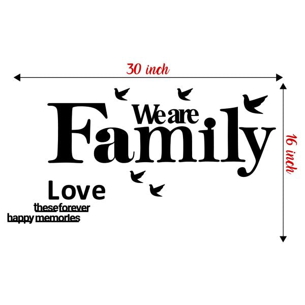 "We Are Family" Wooden Wall Art Home Decor