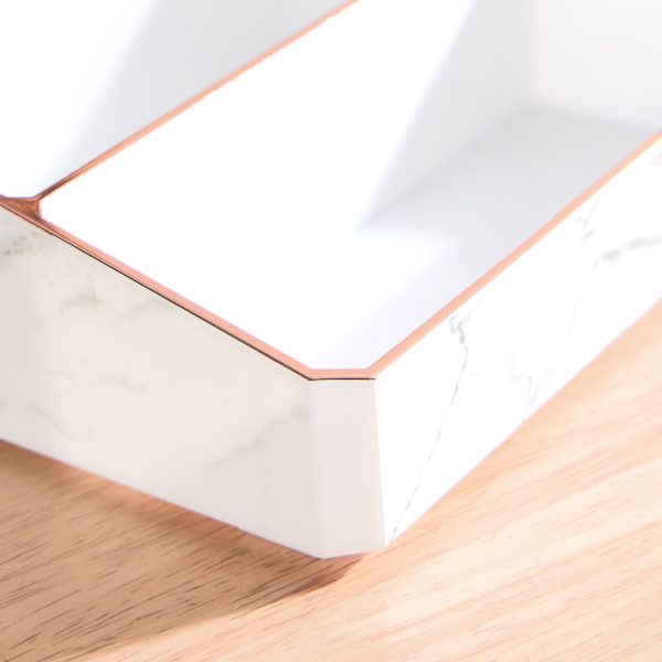 9 Compartment Marble Look Makeup Organiser for perfume holding and cosmetic products storage