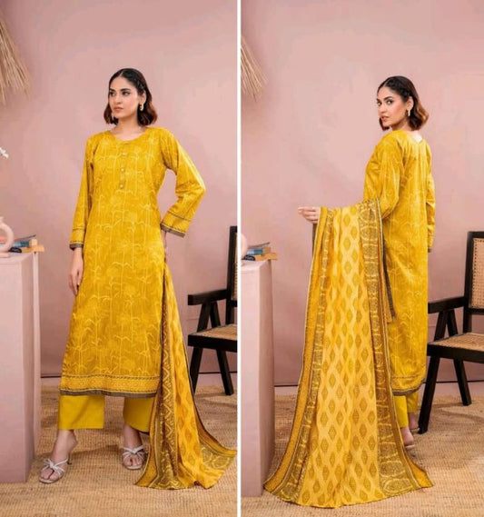 Zesh 3 Piece Unstitched Lawn Suit – Summer 2025 Drop 27 by Zaman Textile – Digital Printed Lawn Shirt, Dupatta, and Dyed Trouser
