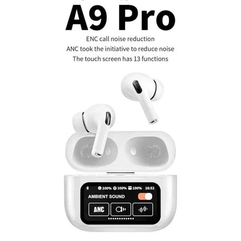 A9 Pro Earphones TWS Wireless Bluetooth Headphones | ANC/ENC Noise Cancellation