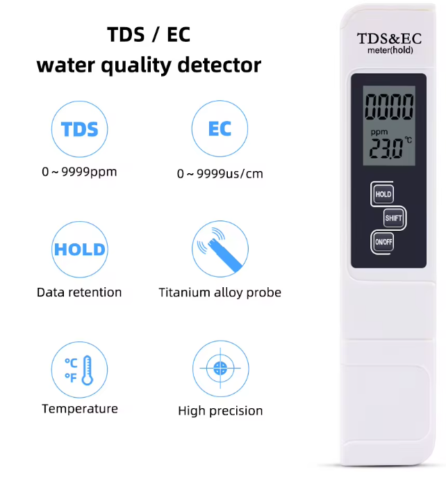 TDS Water Quality Test Pen – Digital Water Purity Meter