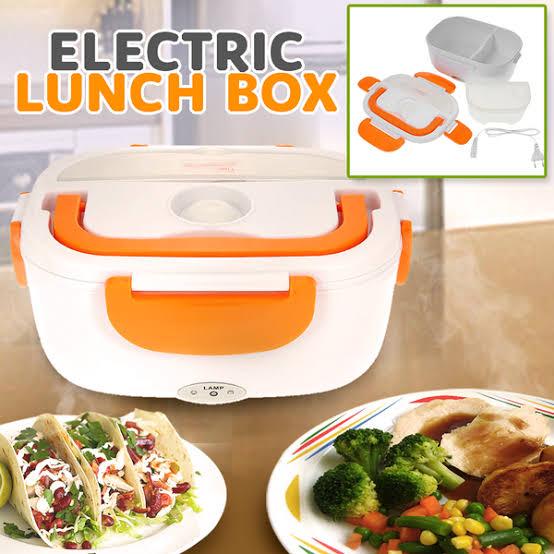 Waterproof Portable Electric Heating Lunch Box Food Warmer with Soup Tray – Random Color