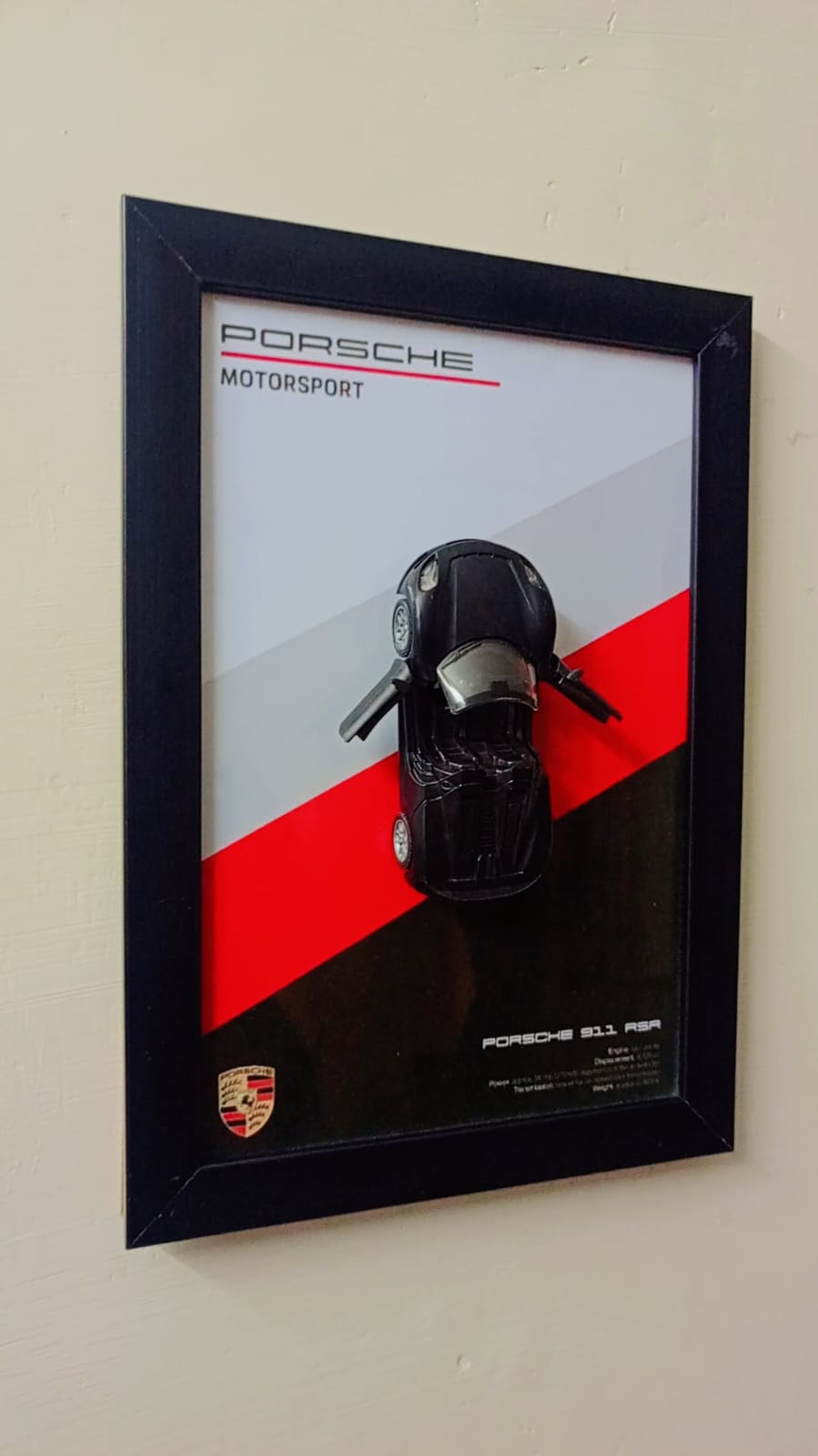 Metallic Car Wall Frame 8.5x12 Inch Modern Automotive Art Home Decor