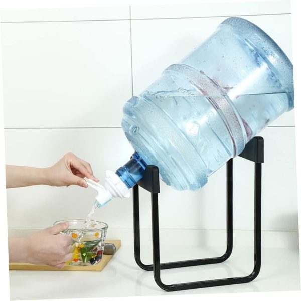 Metal Bottle Stand with Nozzle for Easy Liquid Dispensing – Random Color – Durable Hands-Free Bottle Holder
