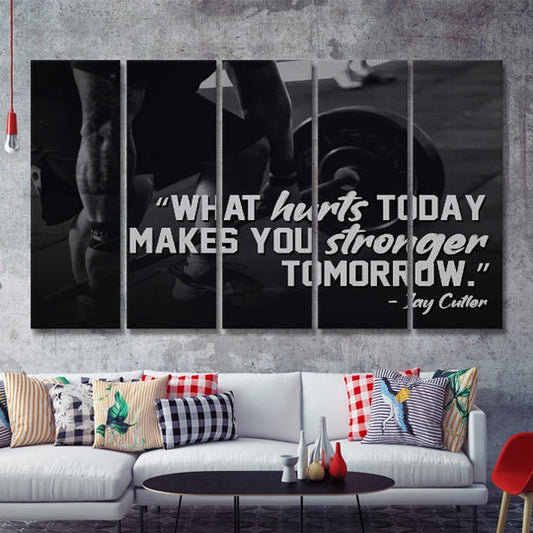  5-piece Creative Gym Motivational Canvas Wall Art set for Gym and Home Motivation