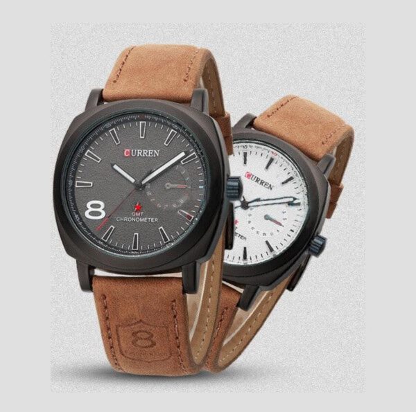 Curren GMT Chronometer Premium Leather Wristwatch for Men