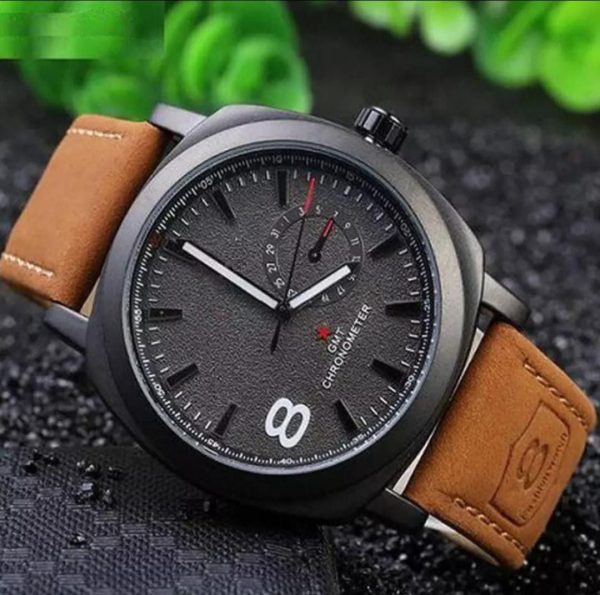 Curren GMT Chronometer Premium Leather Wristwatch for Men