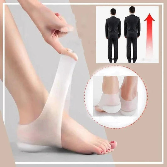 Concealed Footbed Enhancers – Invisible Height Increase Silicone Heel Insoles