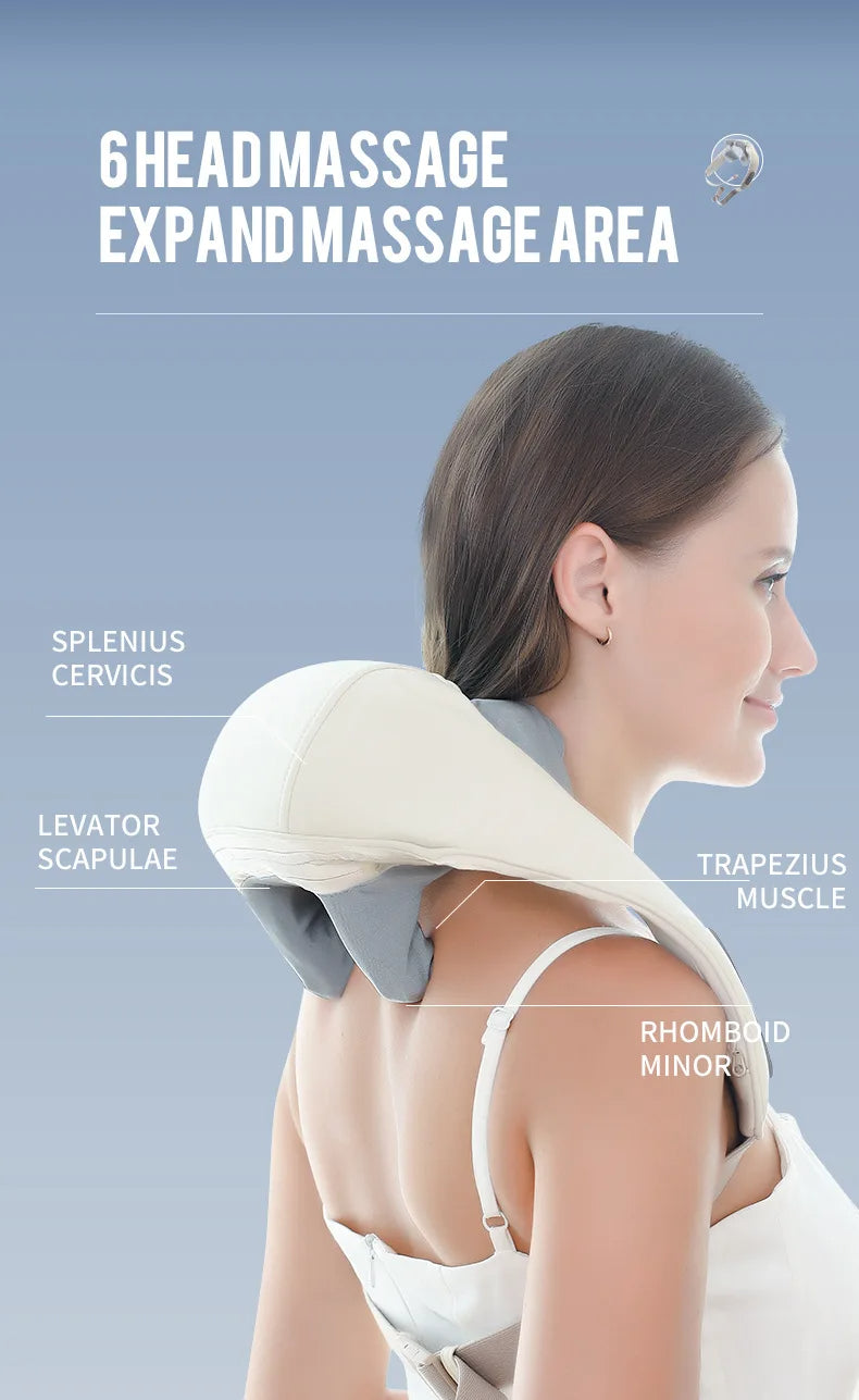 Foreverlily Electric Motor Neck, Shoulder And Back Kneading Massager