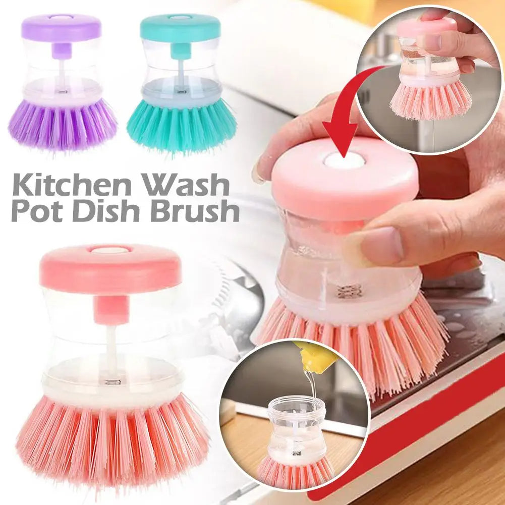 Mini Kitchen Liquid Dish Cleaning Brush