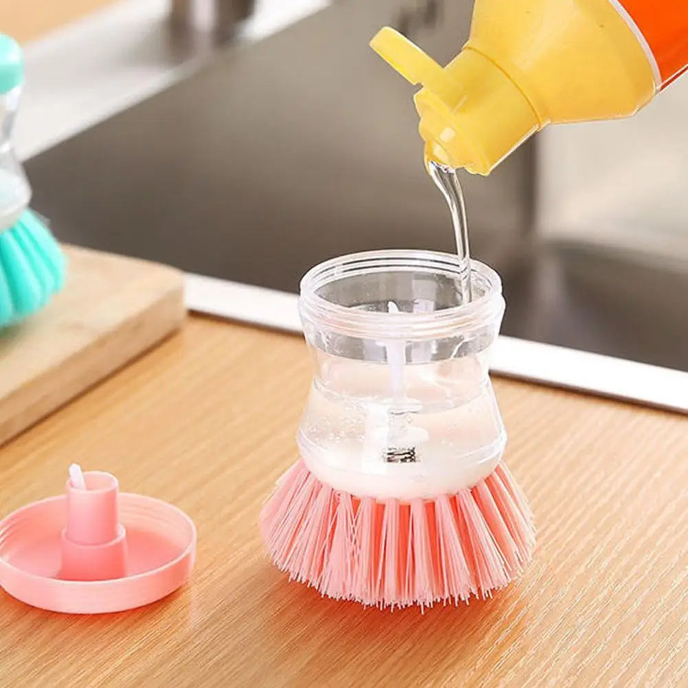 Mini Kitchen Liquid Dish Cleaning Brush