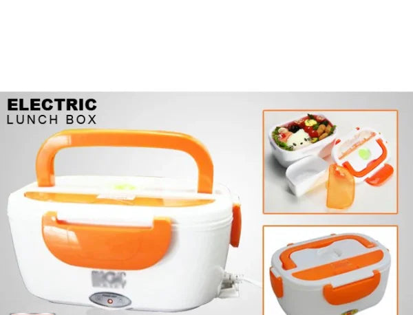 Waterproof Portable Electric Heating Lunch Box Food Warmer with Soup Tray – Random Color