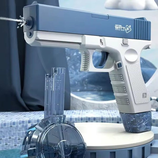 Electric automatic rechargeable water gun toy with dual magazine for boys and adults – random color