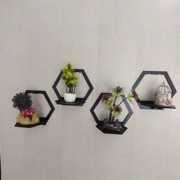 3D Wooden Hexa Hanging Wall Art – Elegant & Functional Home Decor ( 3 Pcs Set )