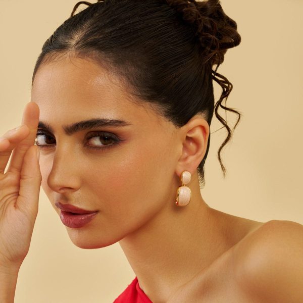 Elegant Dual-Tone Rectangular Drop Earrings – Modern Statement Jewelry for Women