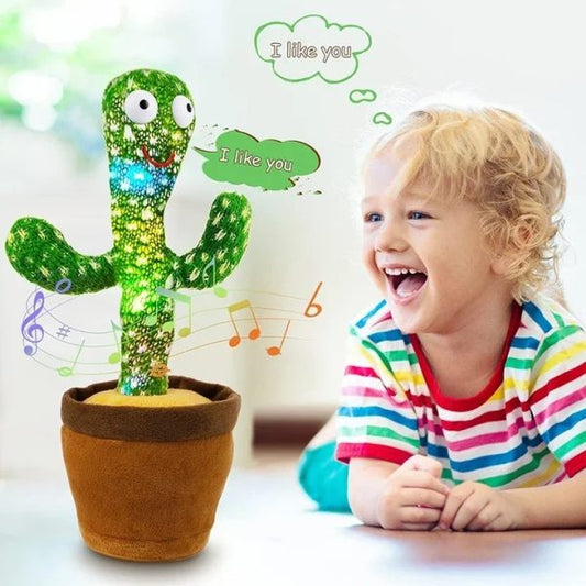 dancing cactus toy for kids singing and talking rechargeable plush – front view
