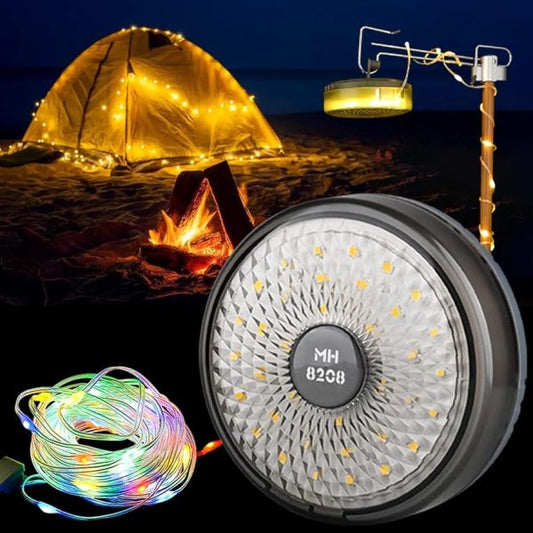Kwznob LED String Lights &amp; Camping Lantern – USB Rechargeable (2-in-1)