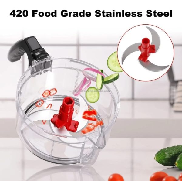 Manual Hand Vegetable Quick Chopper - Kachomer Salad Machine - High-Speed Onion Cutter
