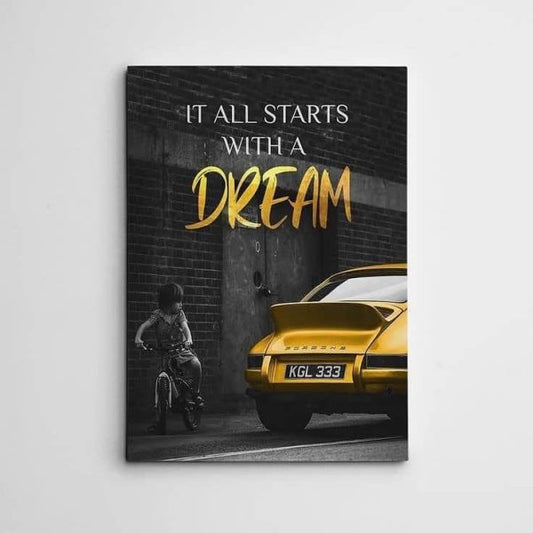 Metal Printed Motivational Quote Wall Decor Frame 8x11 Inches for Home and Office
