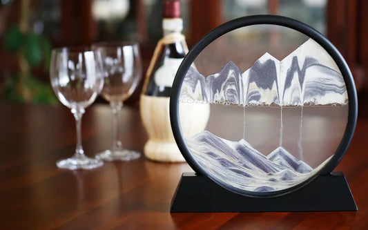 6-Inch Moving Sand Art Sandscape with Metal Stand