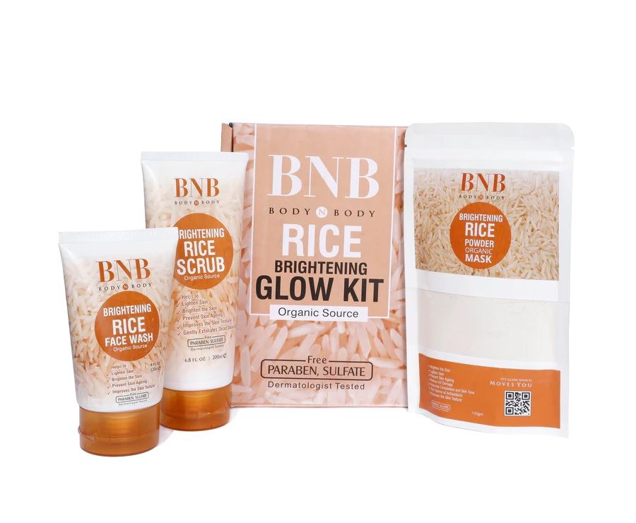 BNB 3-in-1 Whitening Rice Extract Bright & Glow Kit