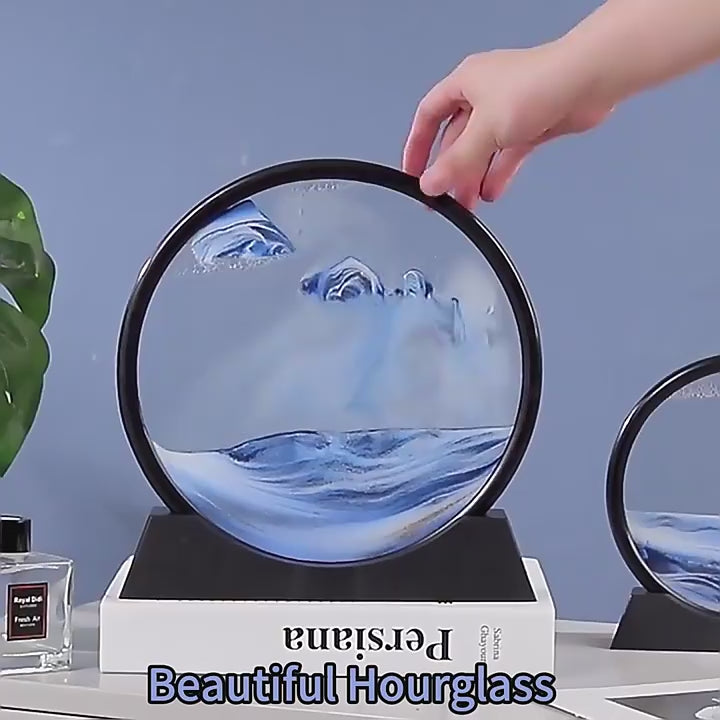 6-Inch Moving Sand Art Sandscape with Metal Stand