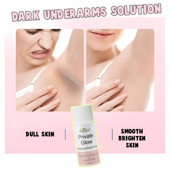Private Glow Brightening Cream | Underarm & Intimate Area Whitening | 100ml Fast-Acting Formula for Men & Women