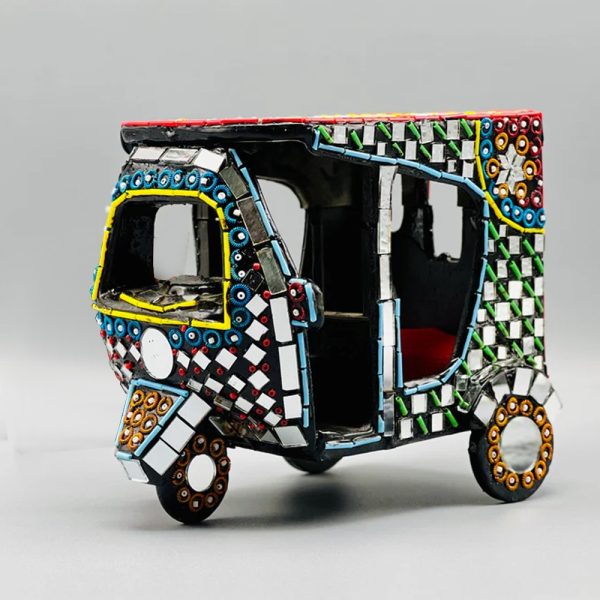 Handcrafted Mini Truck Model with colorful truck art and mirror glass work for home and office décor – RA Handicrafts Pakistan  
