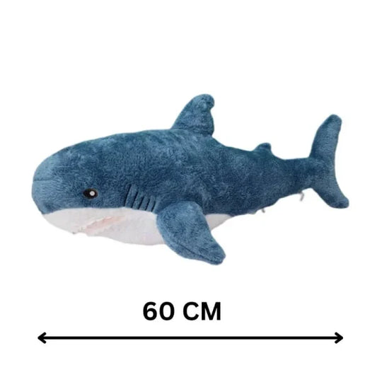 Ryttir Giant Shark Stuffed Animal Plush Pillow – Soft 35.4 inch Blue Shark Toy with White Belly and Fierce Teeth, Perfect for Kids, Boys, Girls, and Ocean Lovers