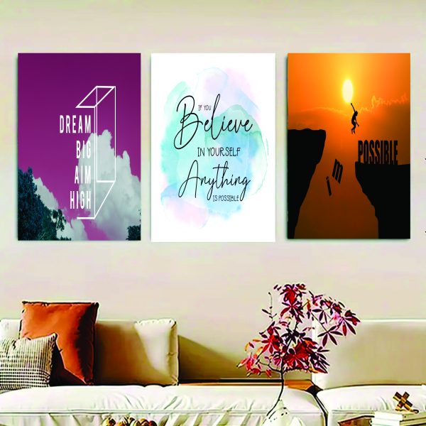"Motivational Canvas Wall Art for Office and Study Room"