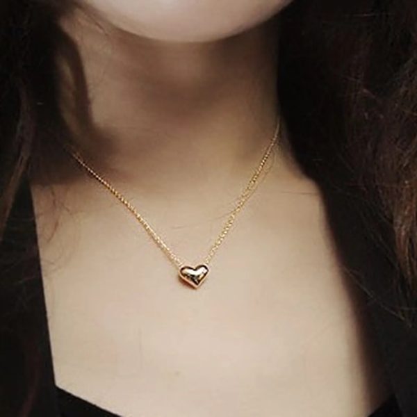 Stainless Steel Heart Shape Necklace – Elegant Love Pendant Jewelry for Girls and Women in Pakistan