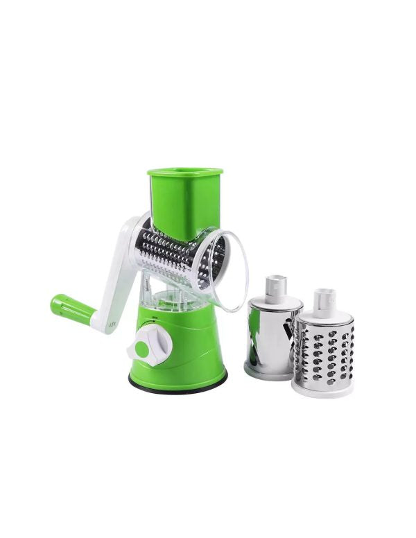 TableTop Drum Grater – Manual Vegetable Cutter Slicer and Grater – Multi-Functional Kitchen Gadget with Stainless Steel Blades