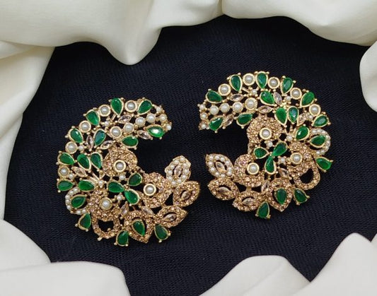 Green Oval Crystal Adjustable Bracelet – Elegant Artificial Jewelry